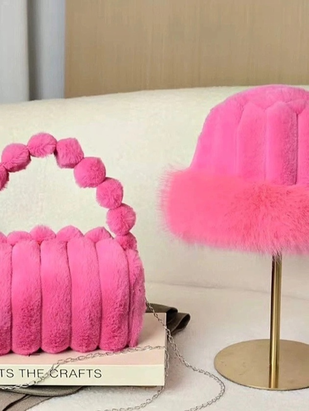 Pink Shoulder Bag and matching hat